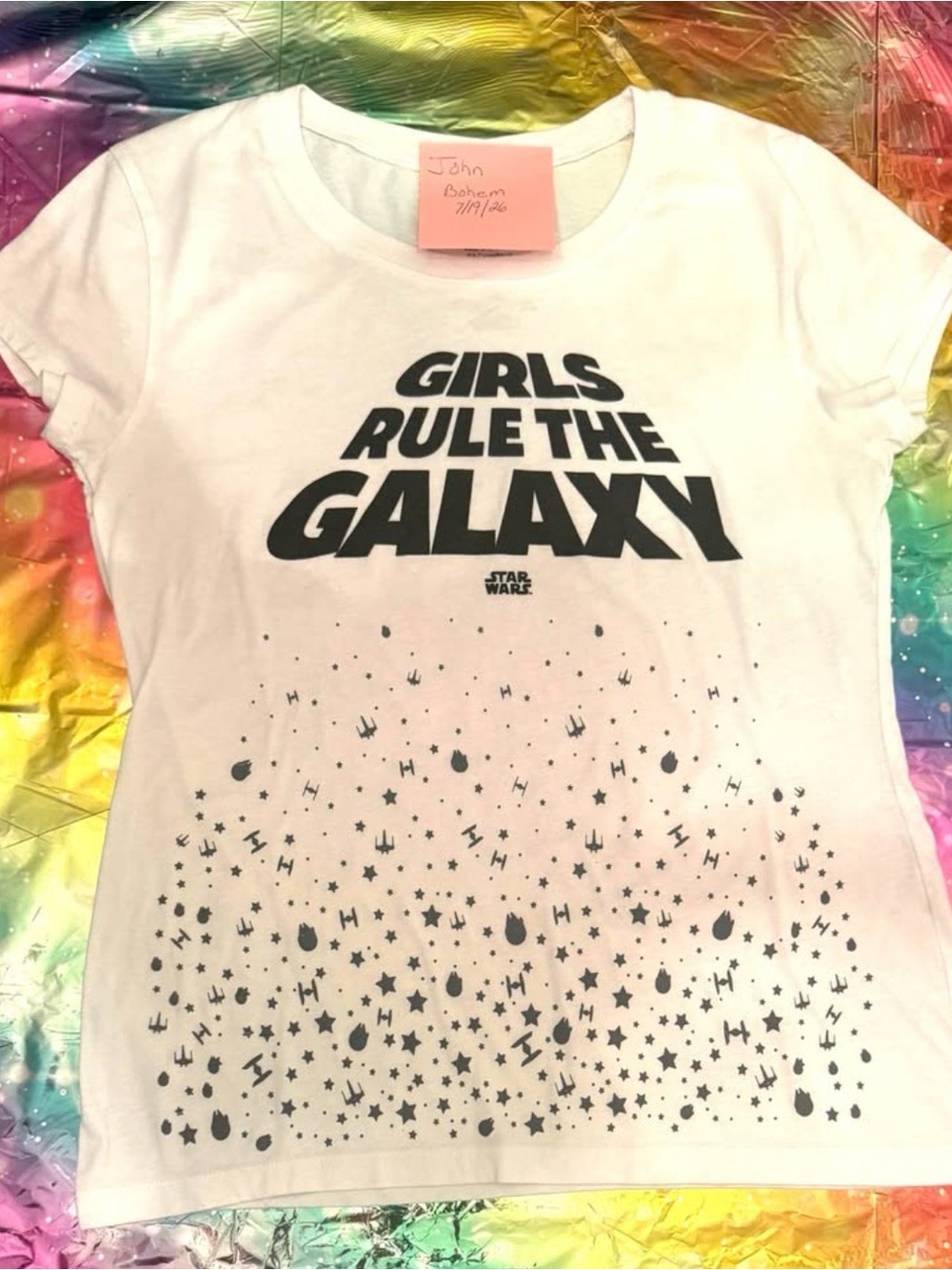 Star Wars "Girls Rule the The Galaxy" TShirt Women’s Juniors Size 15-17